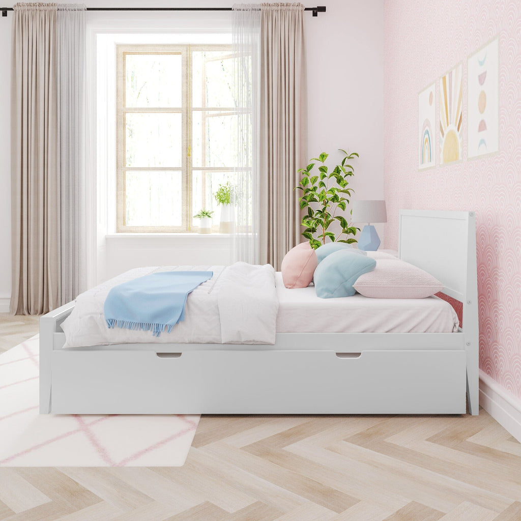 Full Panel Bed With Trundle