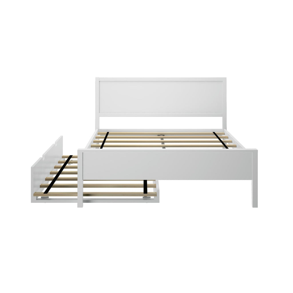 Full Panel Bed With Trundle