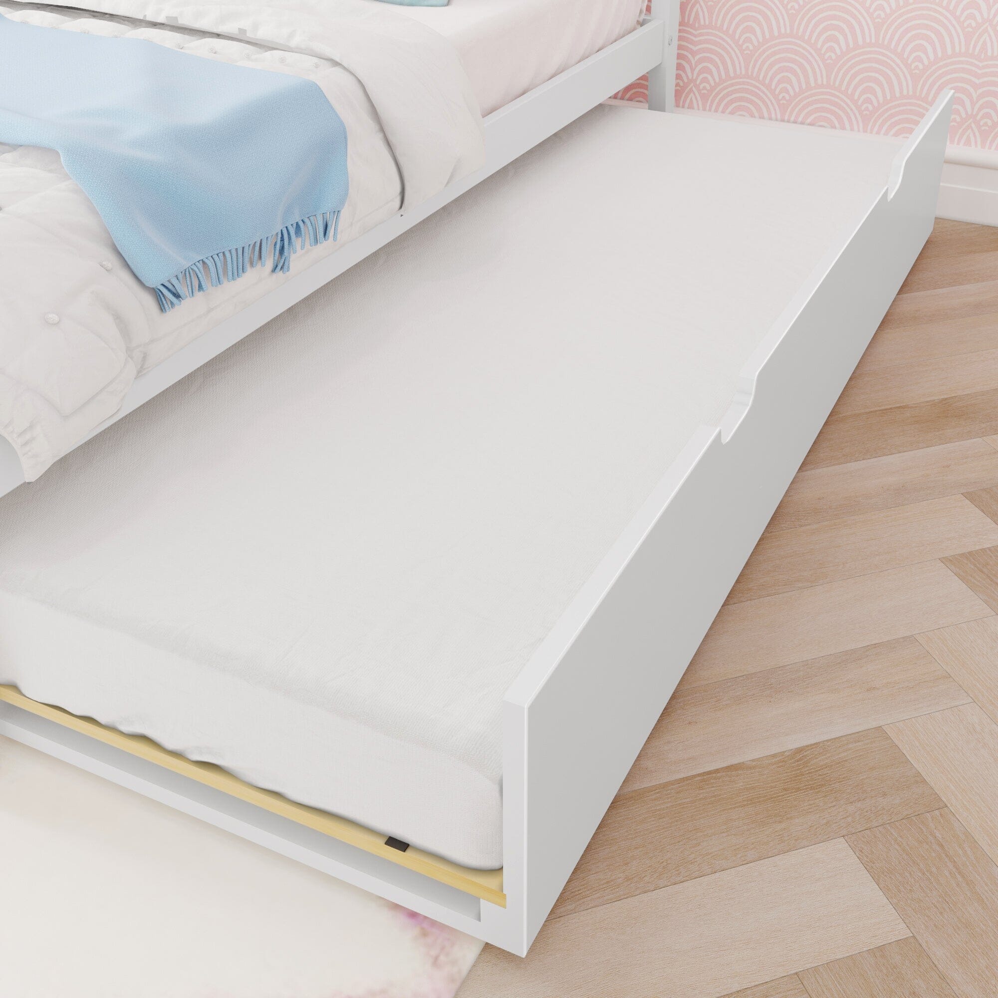 Full Panel Bed With Trundle