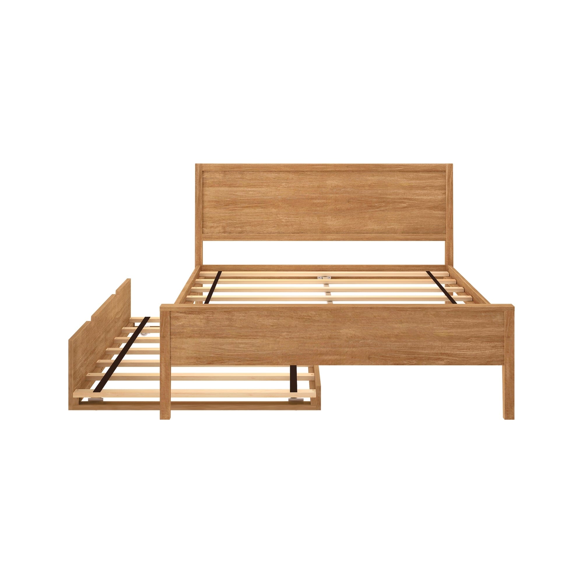 Full Panel Bed With Trundle
