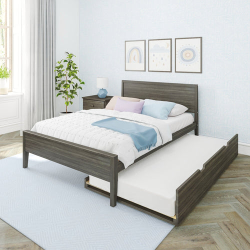 Full Panel Bed With Trundle