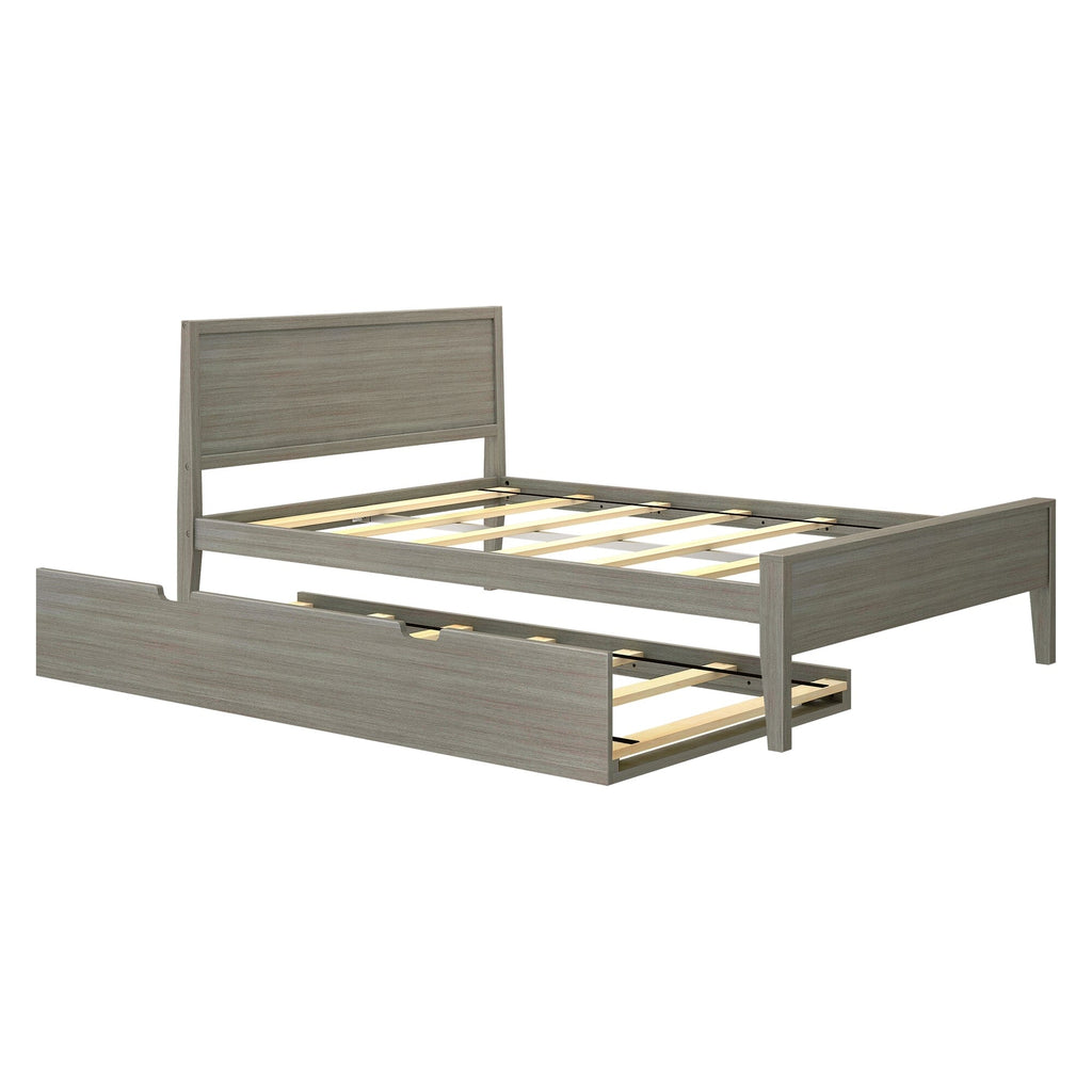 Full Panel Bed With Trundle