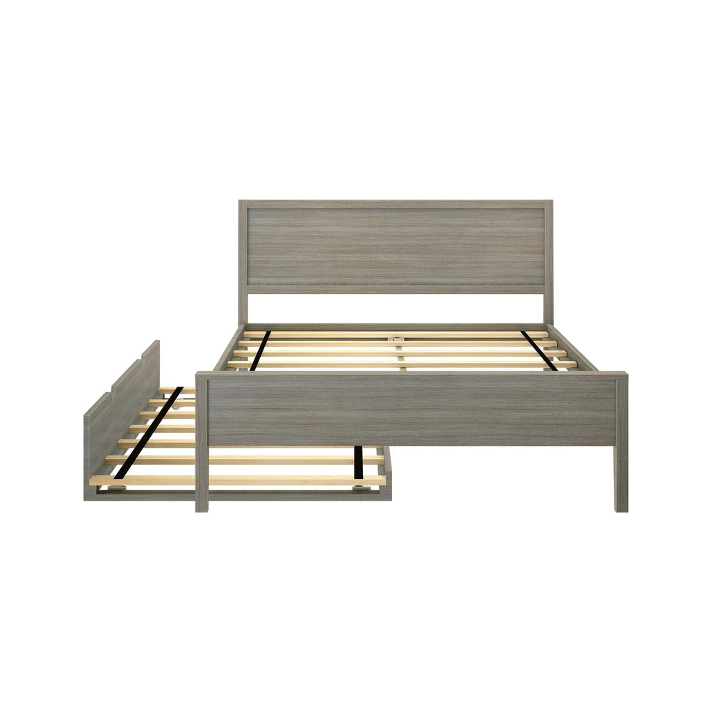 Full Panel Bed With Trundle