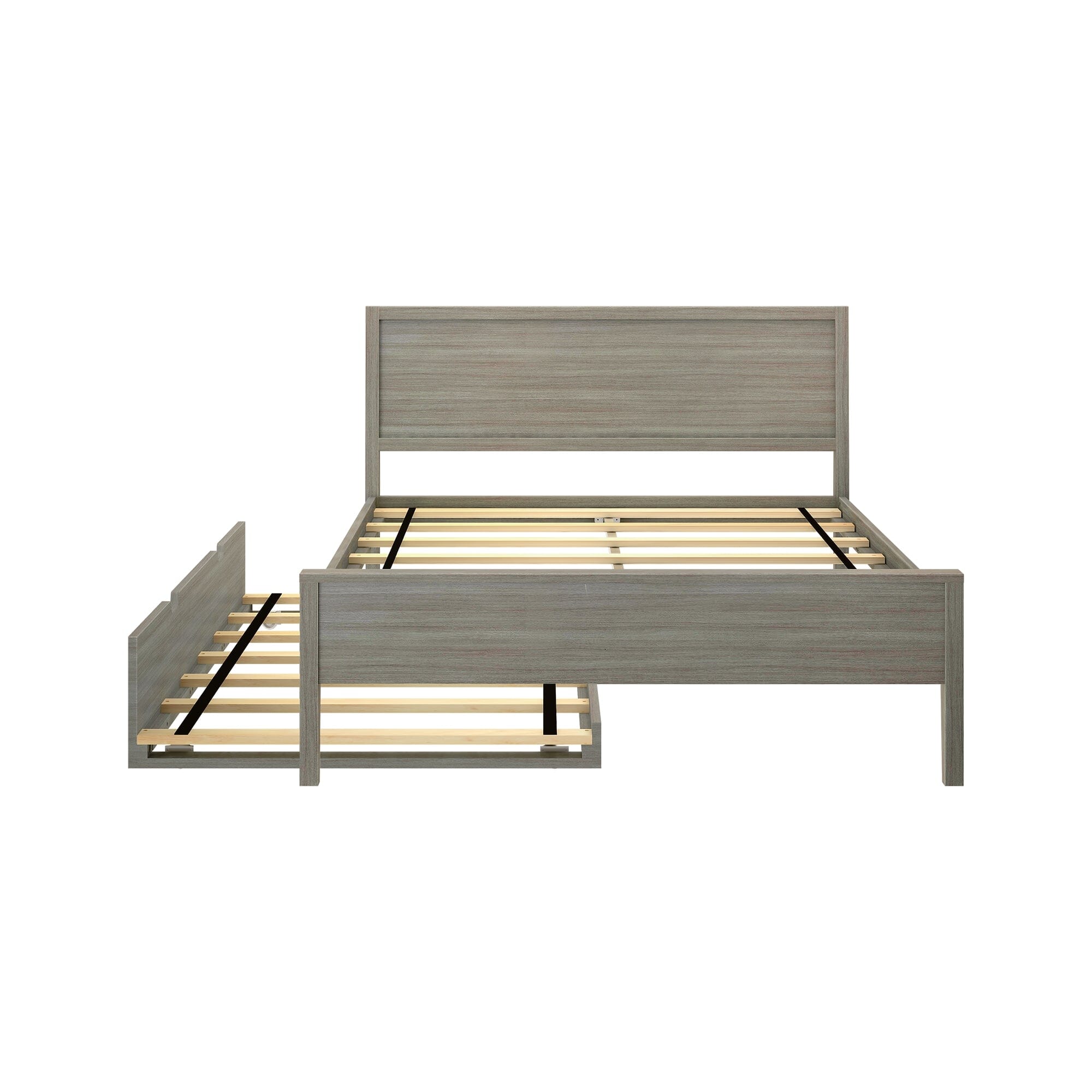 Full Panel Bed With Trundle