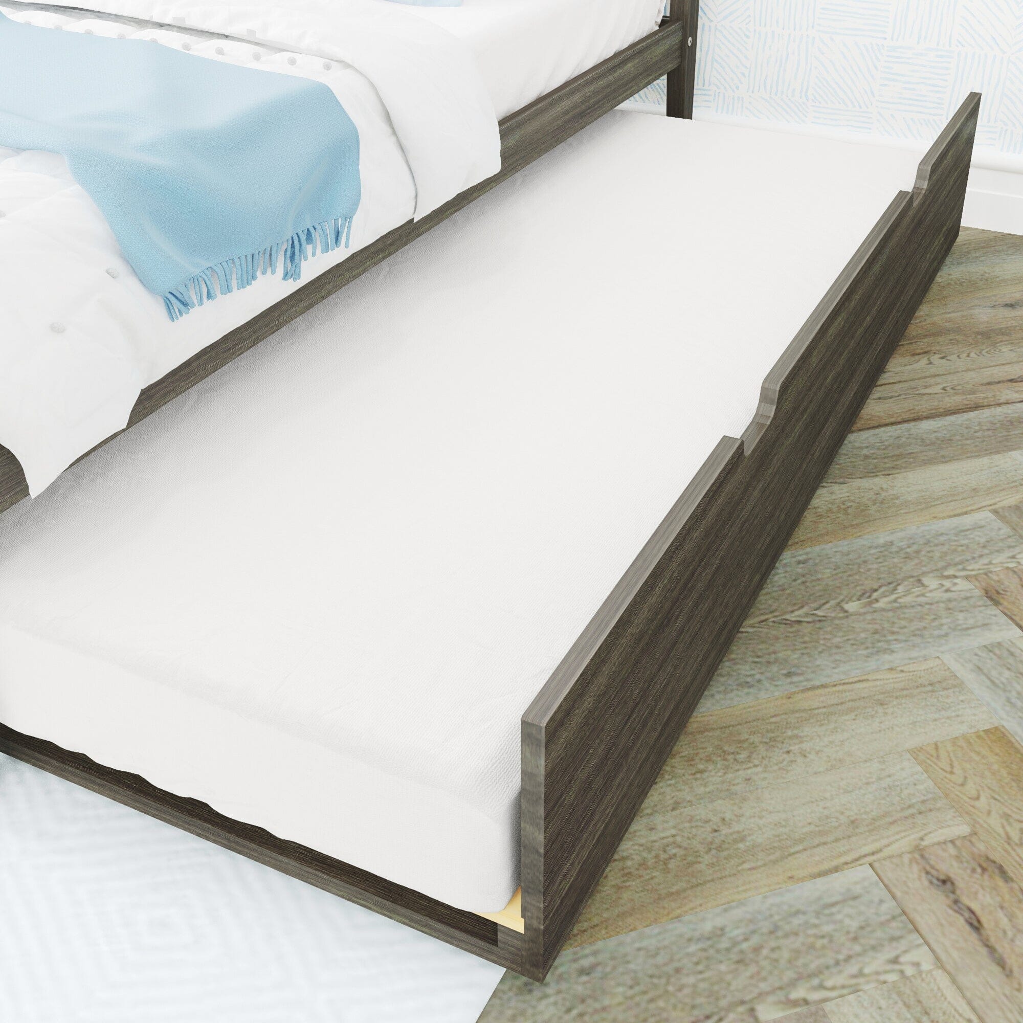 Full Panel Bed With Trundle