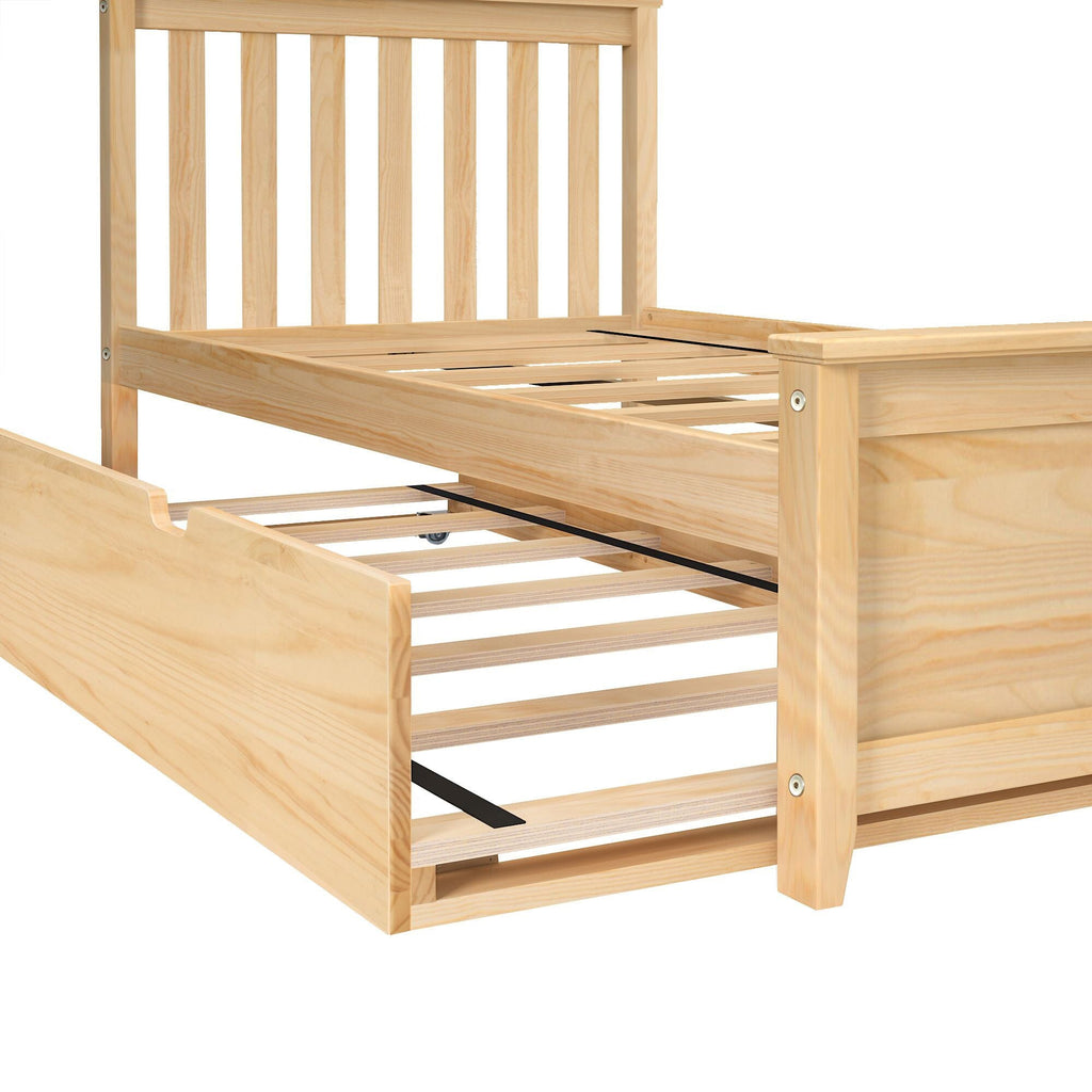 Twin Slatted Bed With Trundle