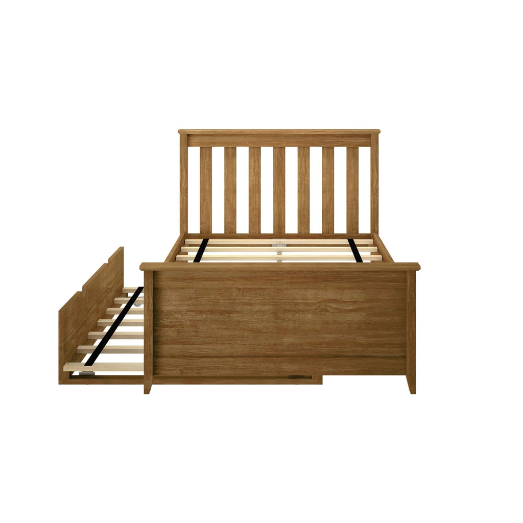 Twin Slatted Bed With Trundle