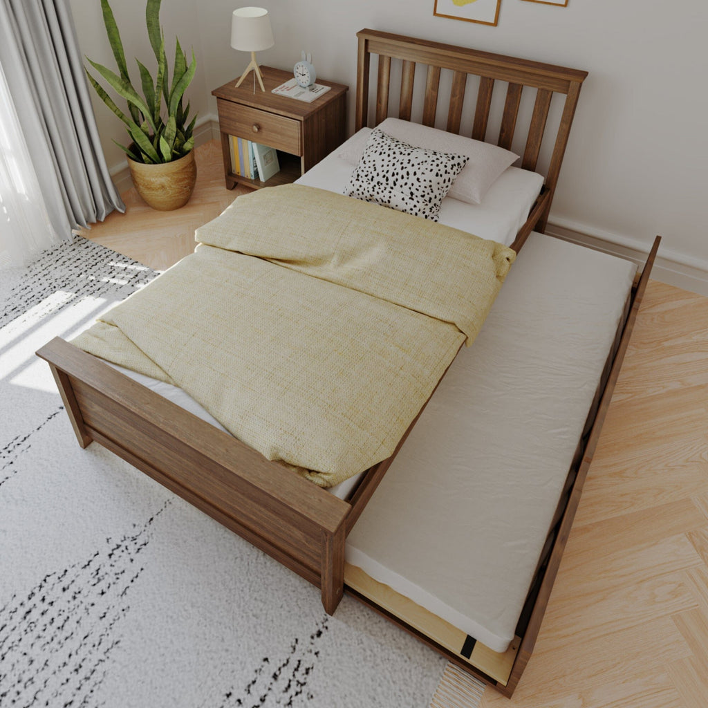 Twin Slatted Bed With Trundle