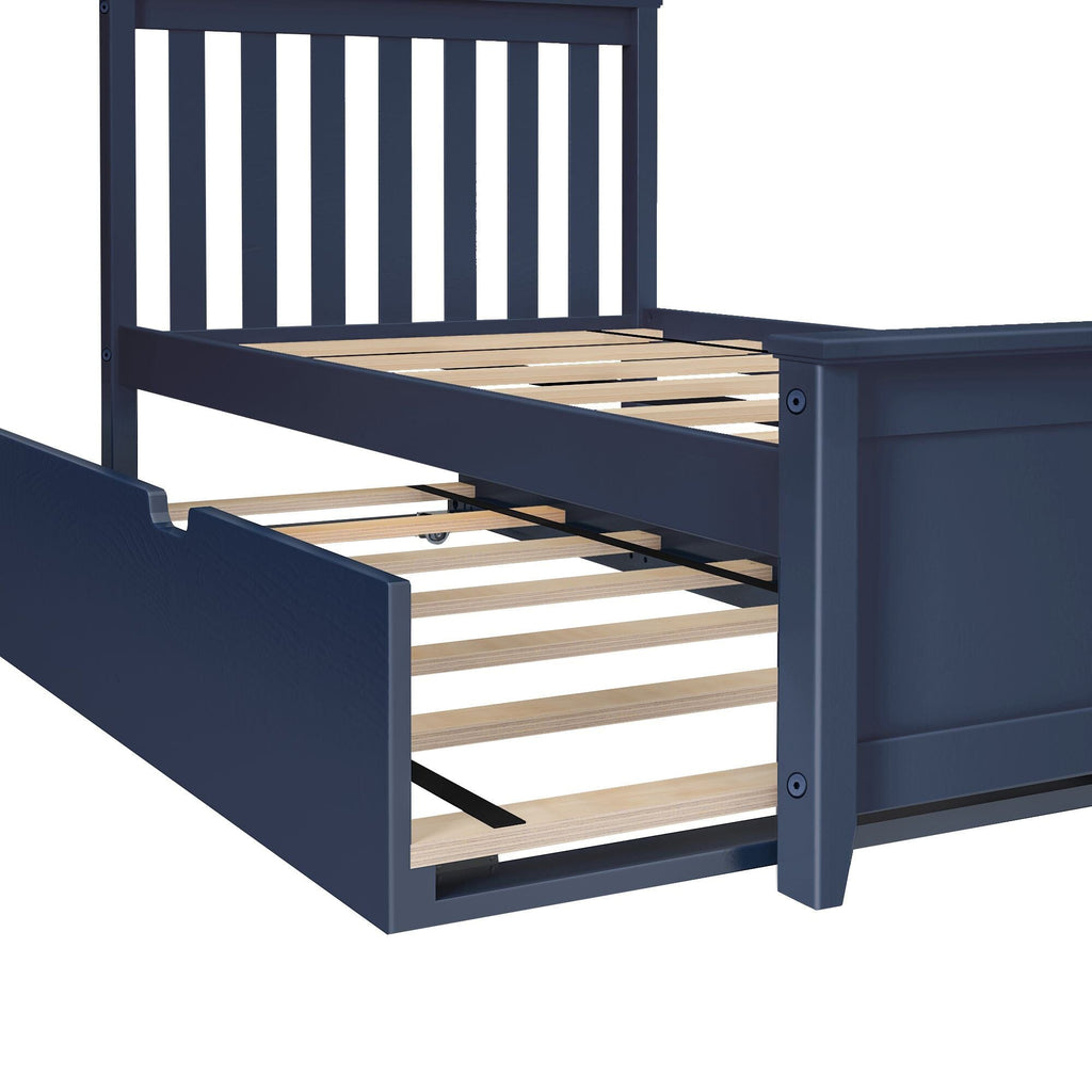 Twin Slatted Bed With Trundle