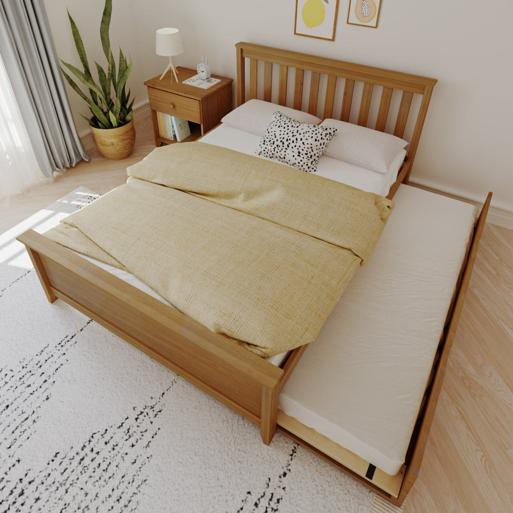 Full Slatted Bed With Trundle