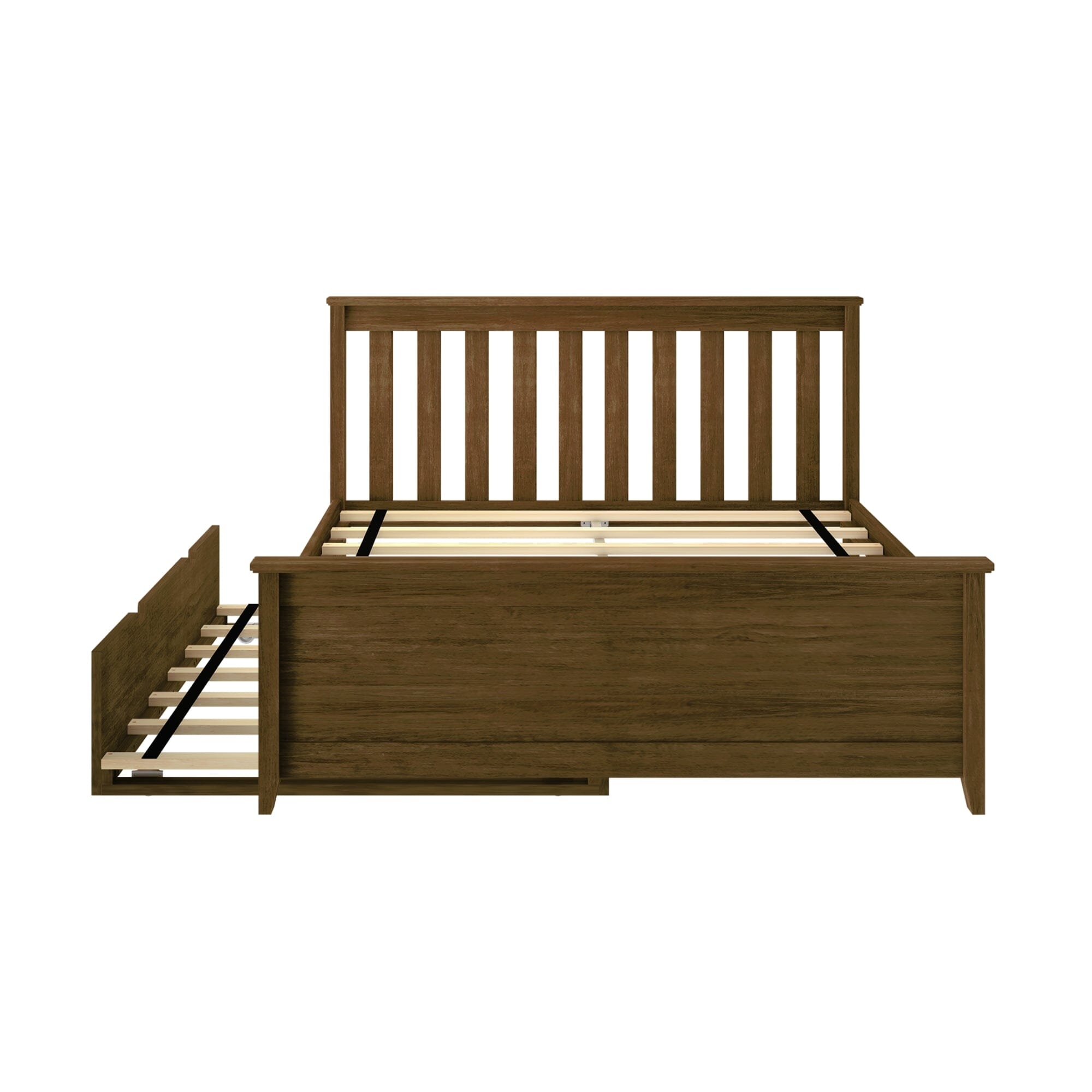 Full Slatted Bed With Trundle