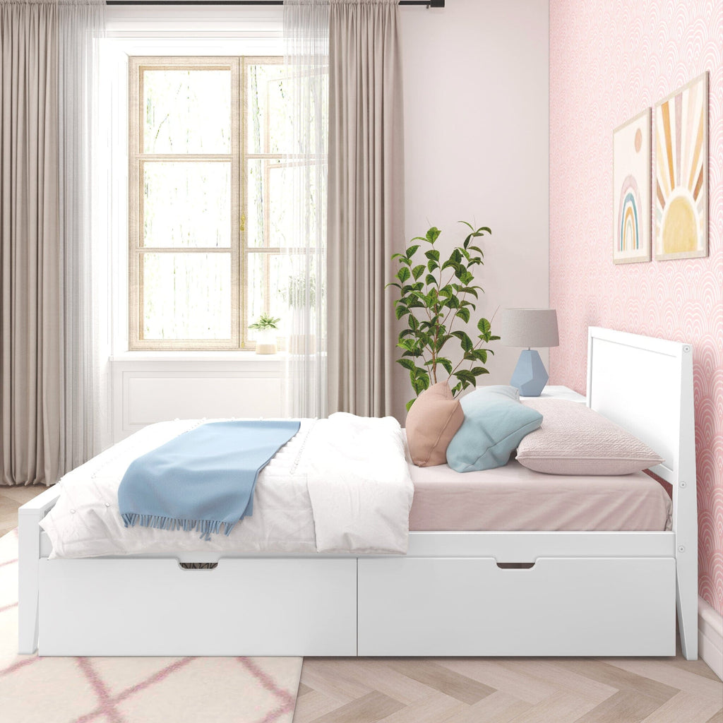 Twin Panel Bed With Storage Drawers