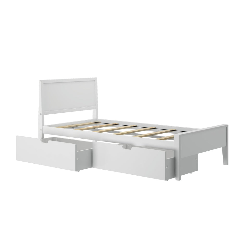 Twin Panel Bed With Storage Drawers