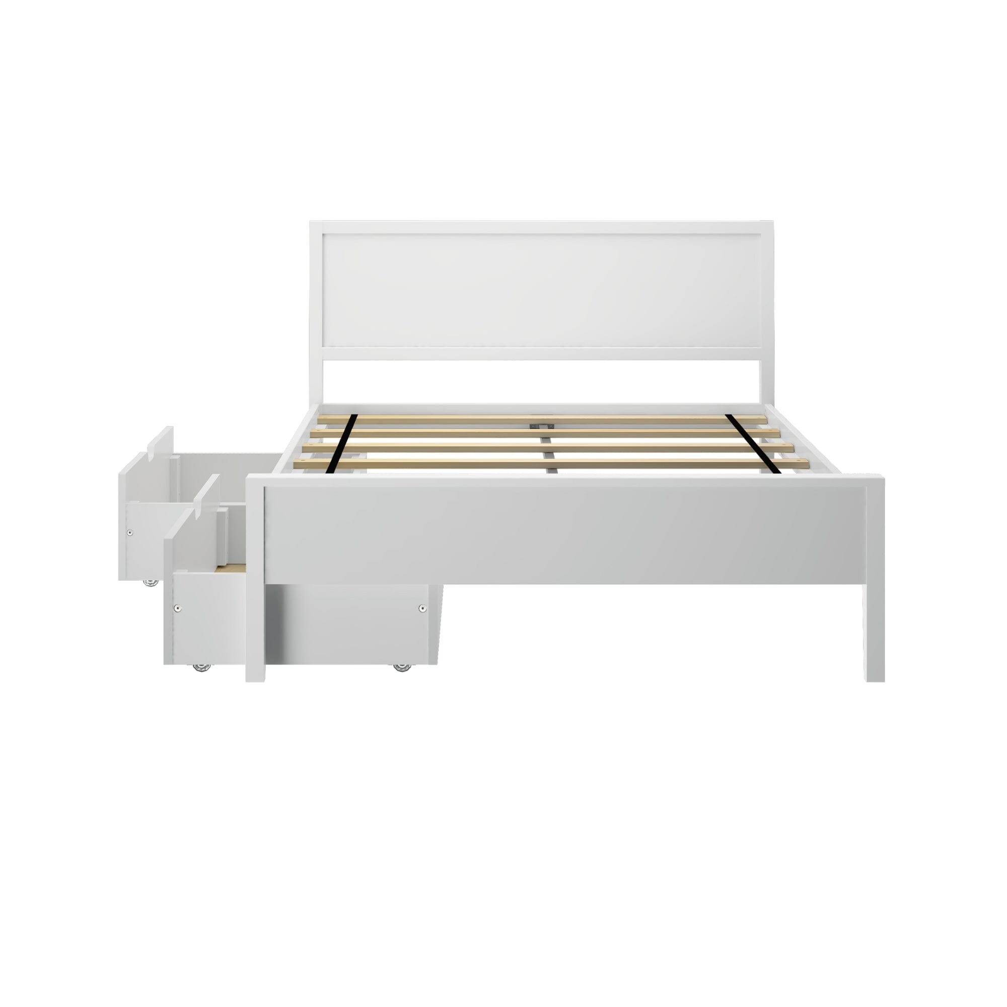 Full Panel Bed With Storage Drawers