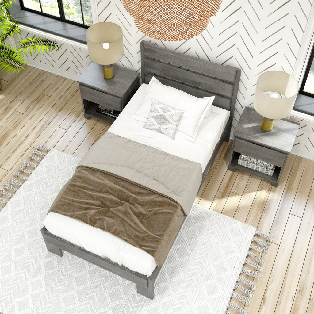 Modern Farmhouse Twin Plank Bed