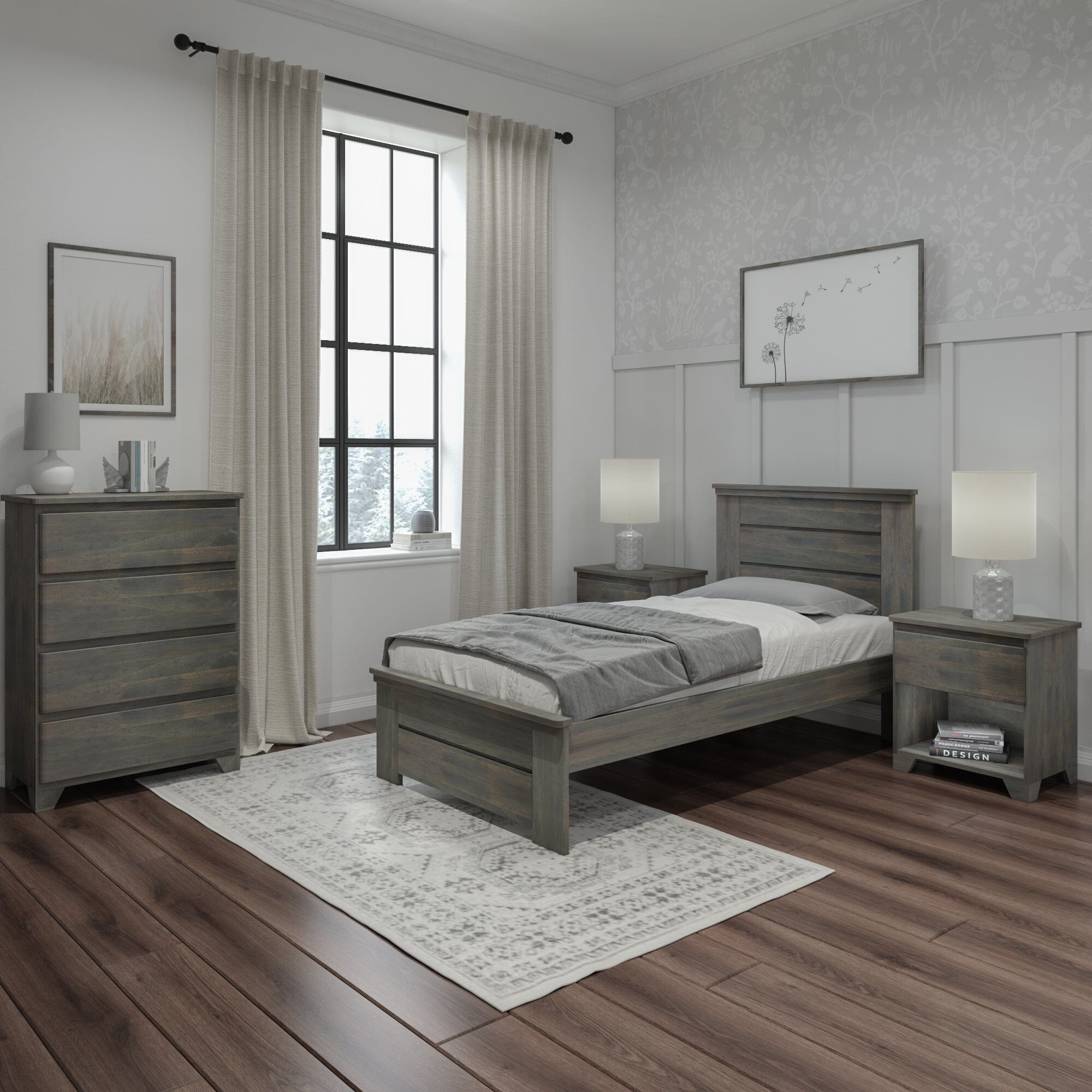 Modern Farmhouse Twin Panel Bed