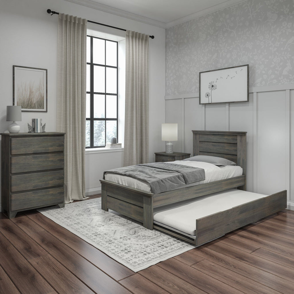 Modern Farmhouse Twin Panel Bed With Trundle