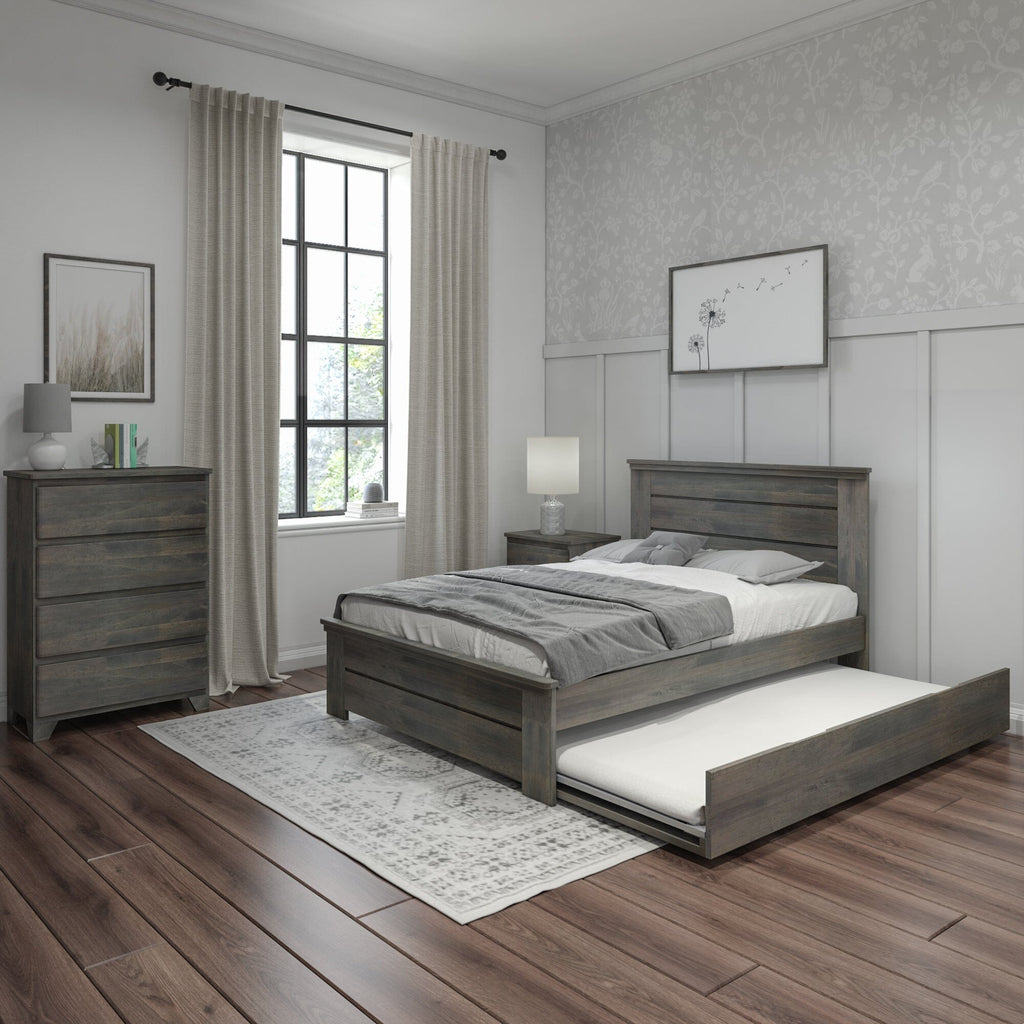 Modern Farmhouse Full Panel Bed With Trundle