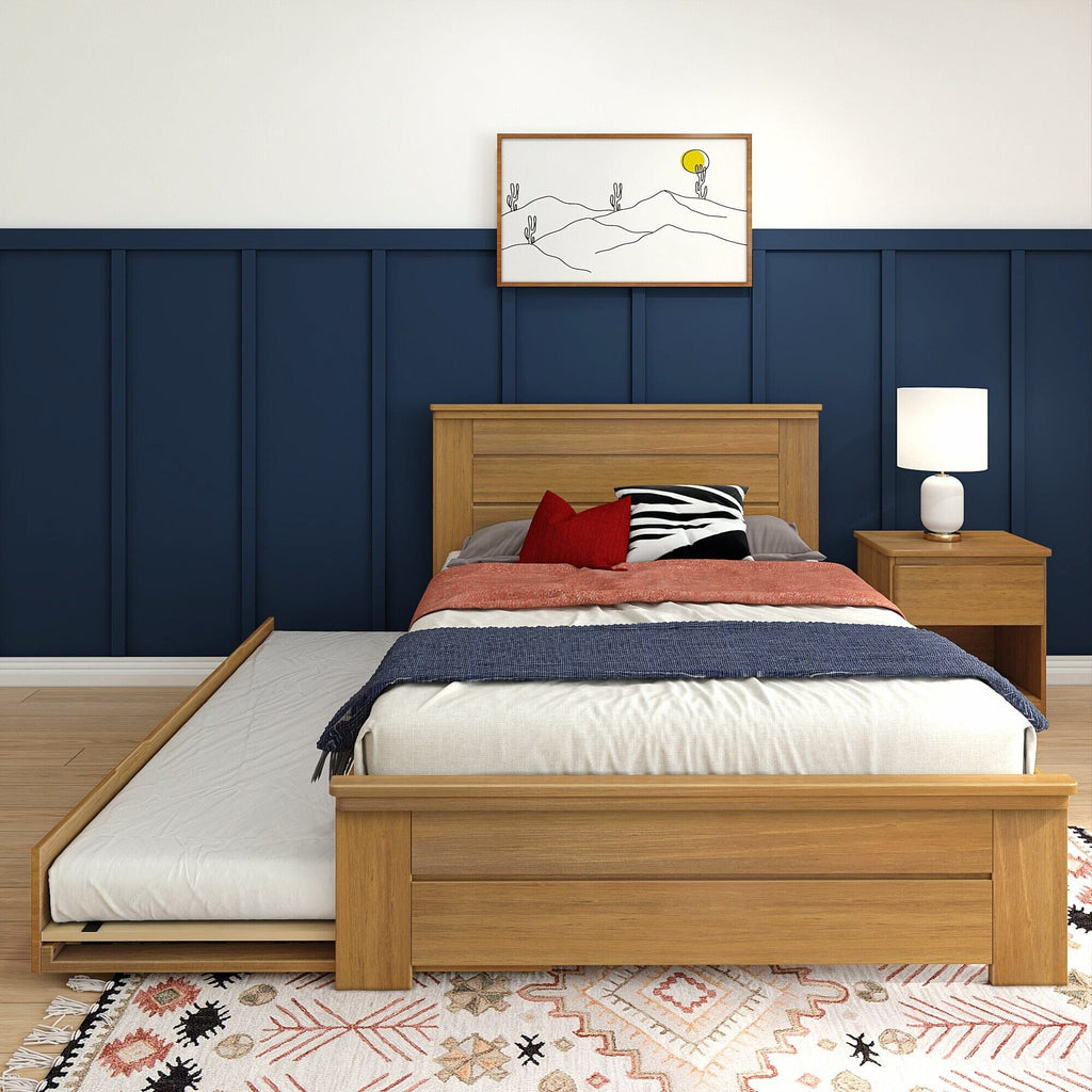 Modern Farmhouse Full Panel Bed With Trundle