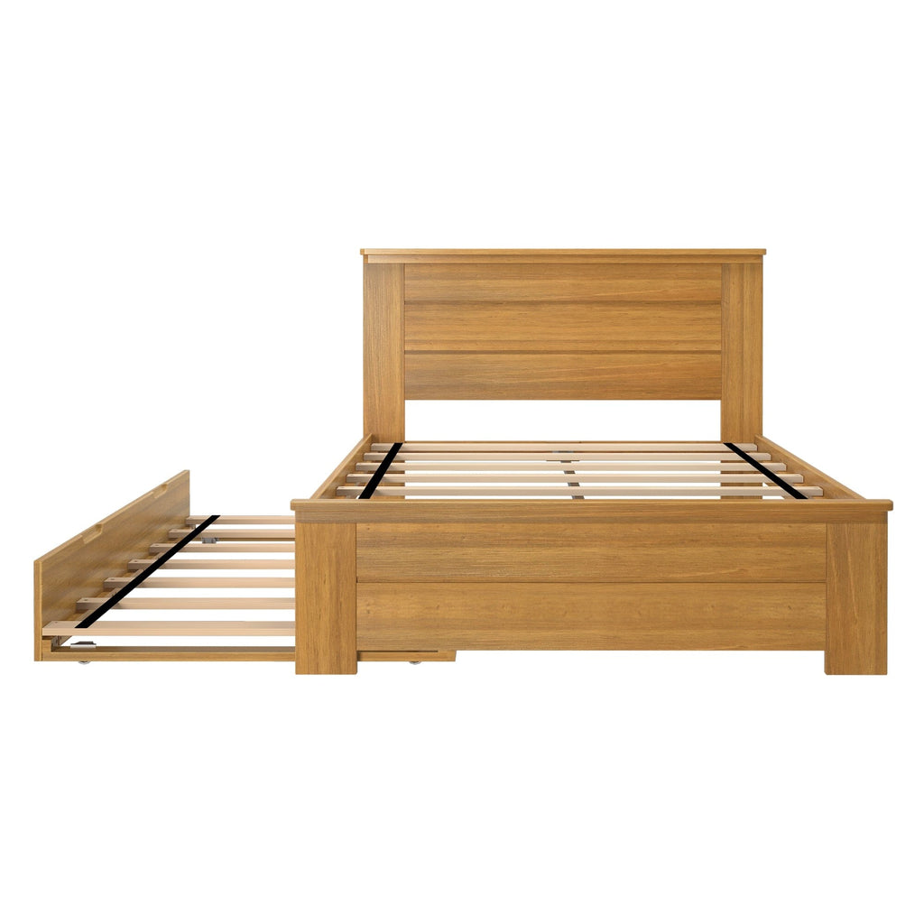 Modern Farmhouse Full Panel Bed With Trundle