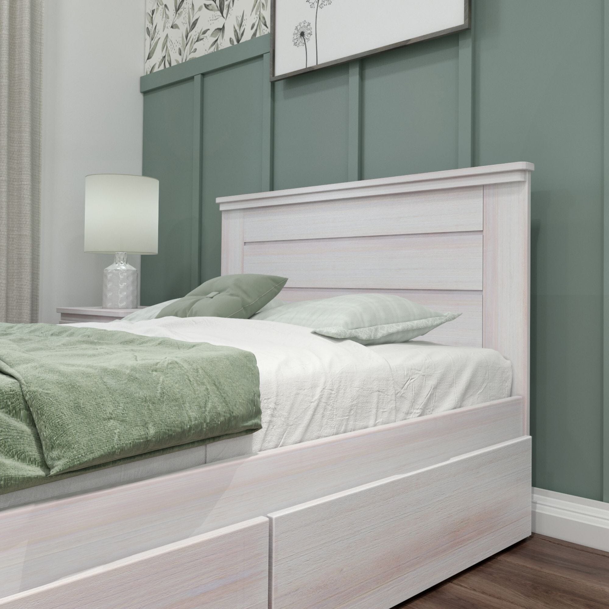 Modern Farmhouse Full Panel Bed With Storage Drawers