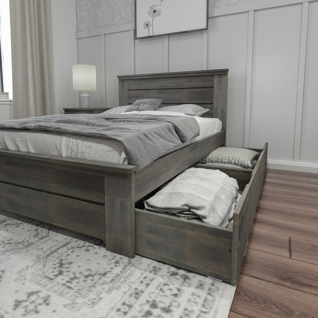 Modern Farmhouse Full Panel Bed With Storage Drawers