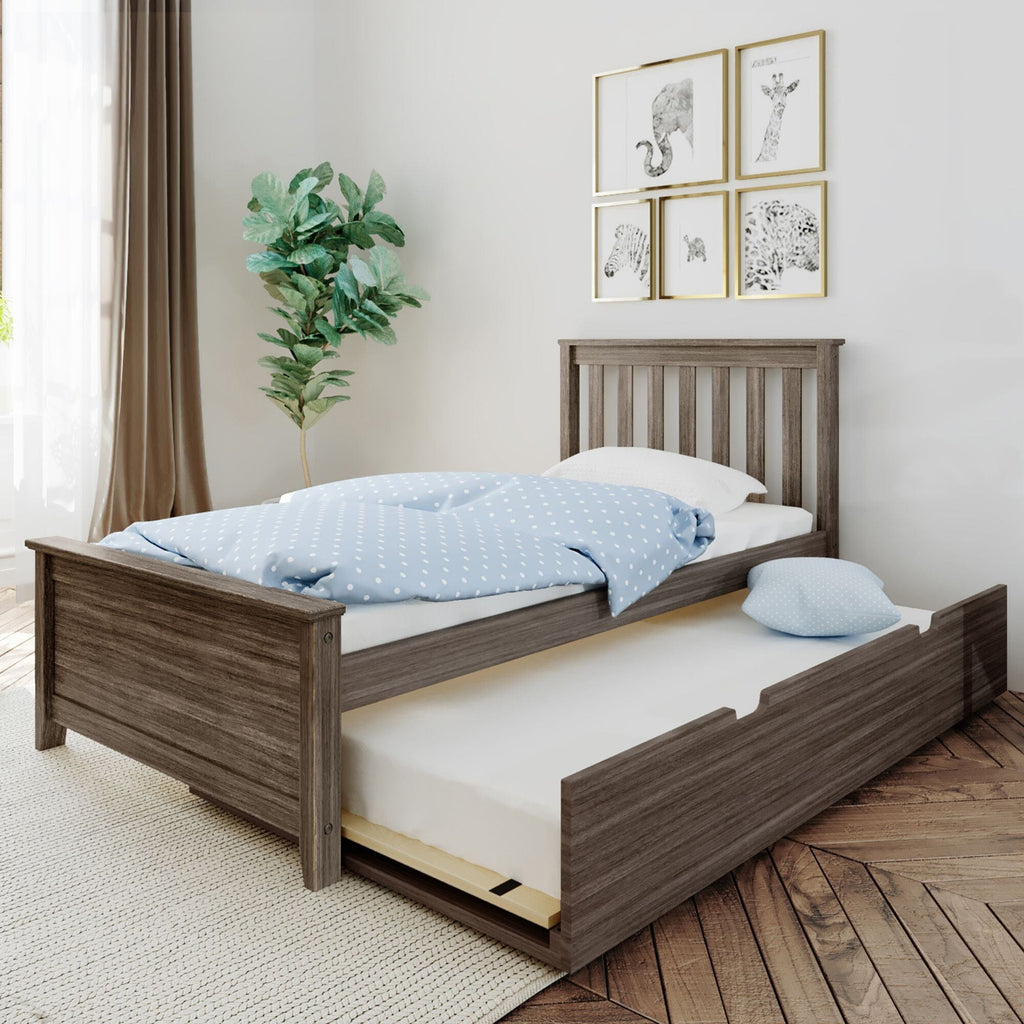Twin Slatted Bed With Trundle